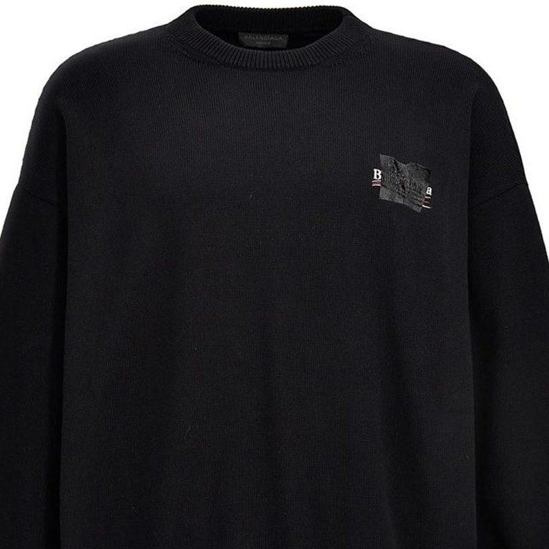Balenciaga Sweater Regular Fit Men's Black 719158T32631000