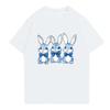 Easter - Men's Casual Baggy Bunny  Print T-shirt Round Neck Pull-over Short-sleeved Top