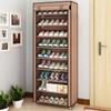 Multi-layer Dustproof Shoe Rack with Roller Blind for Dorms and Rental Rooms