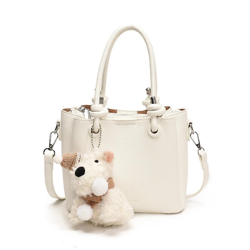 Retro niche handbag bag women's new trendy simple casual shoulder bucket bag versatile messenger bag