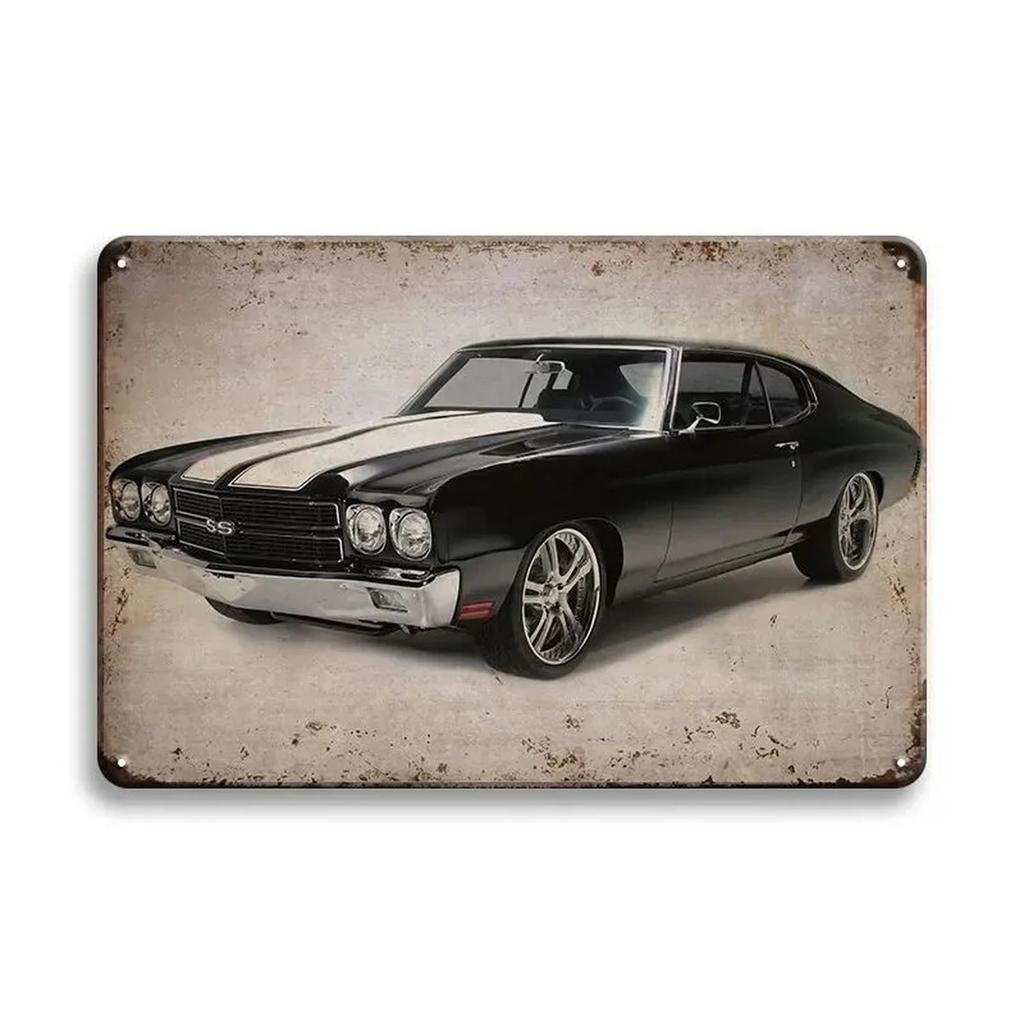 Auto Plaque Metal Tin Signs Classic Car Wall Decoration Vintage Art Posters Iron Painting for Man Cave Home Cafe Garden Club Bar