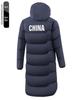 Chińska drużyna Zimowa kurtka puchowa - Unisex Sportowy długi płaszcz do egzaminu artystycznego i treningu