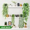 New Persian Fern Leaves Vines Home Room Decor Hanging Artificial Plant Plastic Leaf Grass Wedding Party Wall Balcony Decoration
