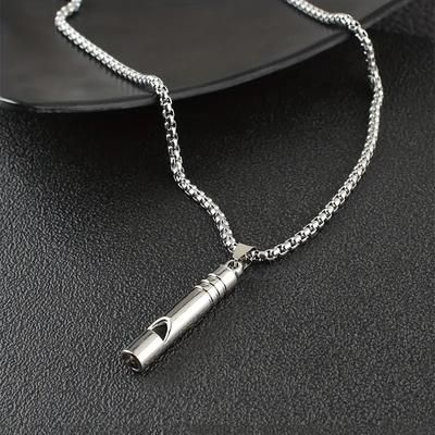 1pc Whistle Long Necklace, Blowing Ornament