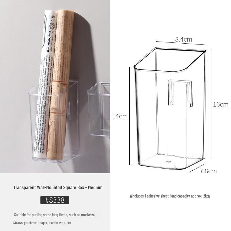 Transparent Wall-Mounted Mirror Cabinet for Bathroom Cosmetics and Lipstick Storage