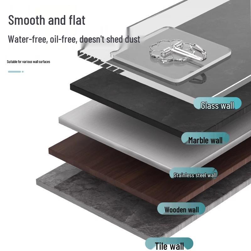 Traceless Strong Adhesive Transparent Wall Hook for Kitchen & Door.