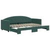 VidaXL Daybed with Pull-out Bed Dark Green 80x200 Cm Velvet 3197296