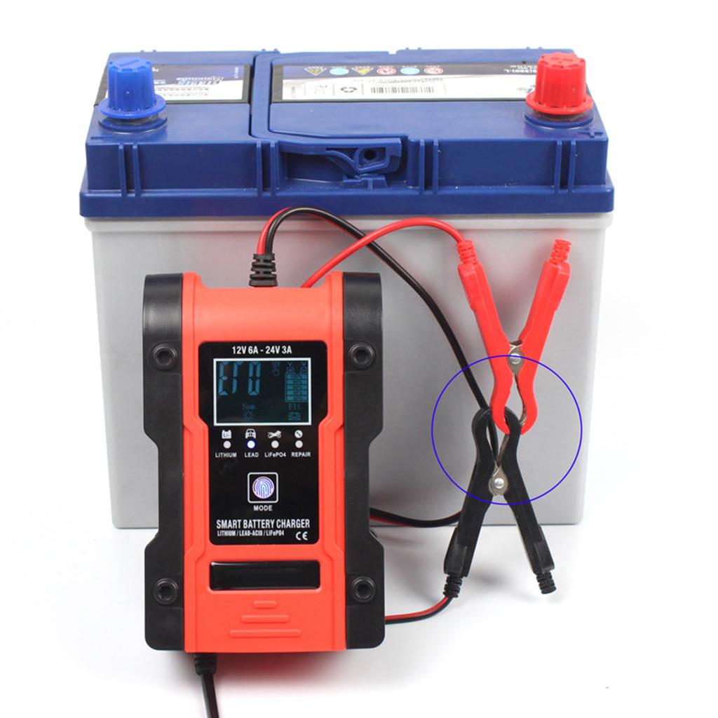 Car Battery Charger, 12V 7A   acid Batteries Charger, LCD Display Smart Battery Maintainer 7 Stages Trickle Chargers