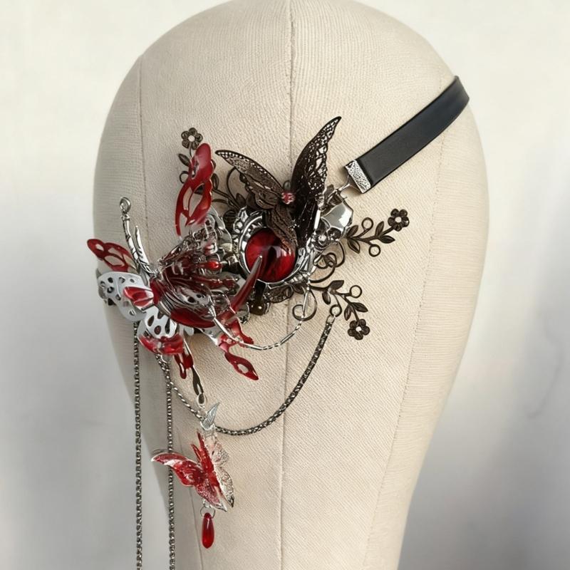 Stylish Butterfly Feather Mask With Alloy Frame Offering Comfortable For Costume Parties Themed Night