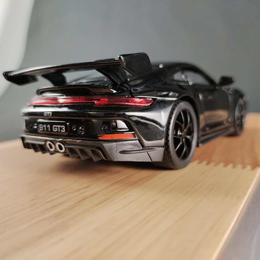 1/32 Porsche 911 GT3 RS Alloy Diecast Racing Car Model Collection of Hobby Decorative Fine Ornaments Sound Light Toy Gift for Friends
