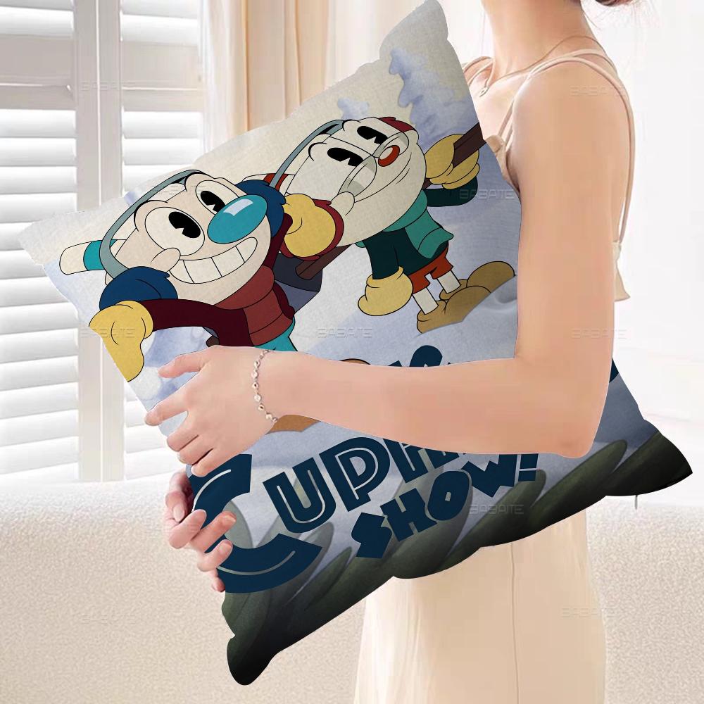 Anime Cartoon C-Cupheads Cushion Cover 30x50 Polyester Sofa Cushions Decorative Throw Pillows Home Decoration Pillowcover