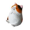 Hand-Carved Wood Ornaments Fishing Cat Sculpture Miniature Solid Wood Desktop Decor Eco-Friendly Painted Cat Figurine for Home Office Gift