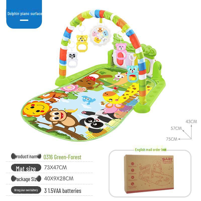 Baby Fitness Rack Music Play Mat with Piano and Drum Features