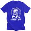 Custom Papa And Stiefpapa Viking Skull T Shirt Men Short Sleeve Dad Fathers Day Tshirt Casual Tee Pure Cotton Oversized Tshirt