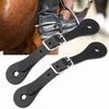 1 pair Genuine Leather Equestrian Spur Strap Western Spur Strap  Outdoor Sports