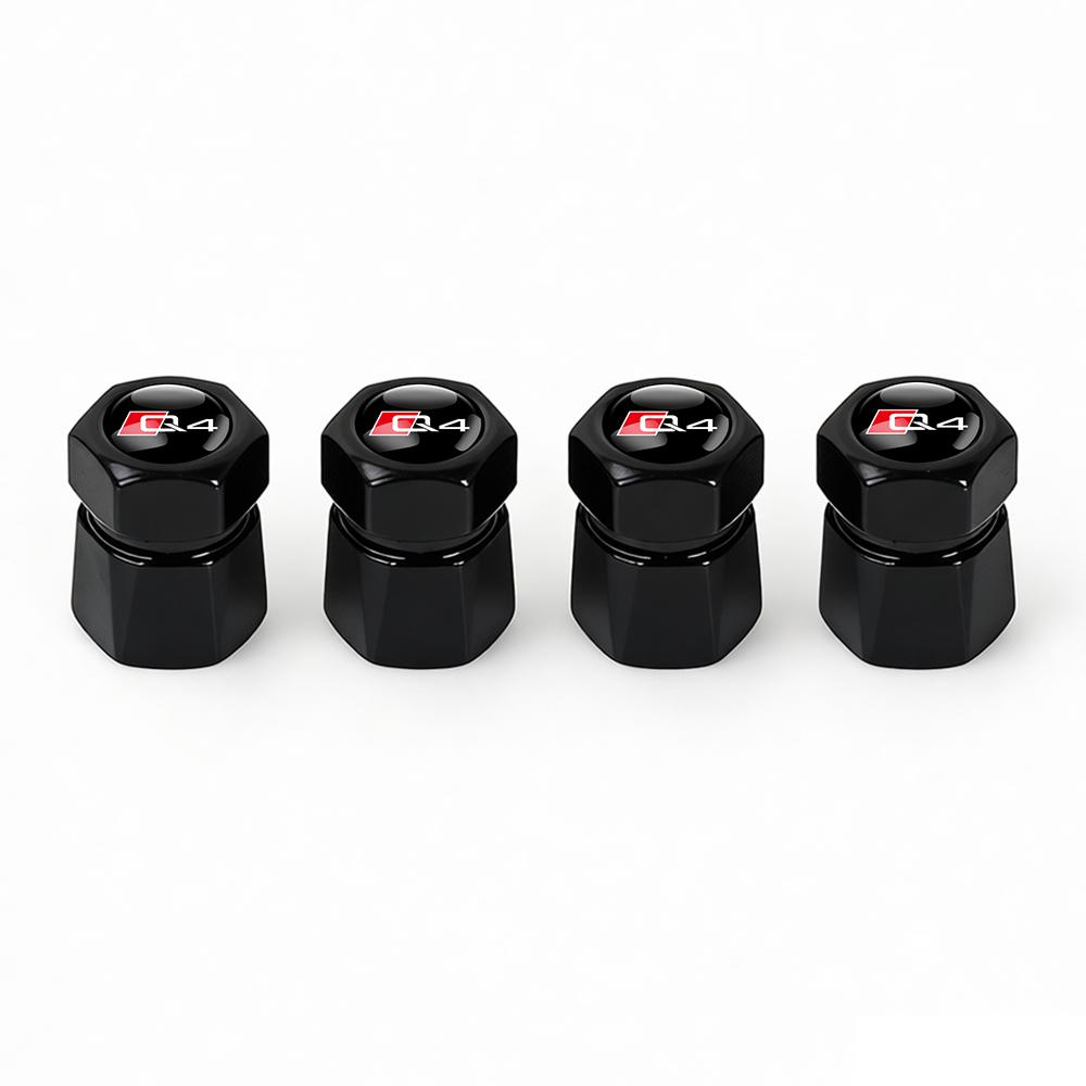 New 4Pcs Aluminum Car Tire Valve Caps Diamond Tyre Valve Airtight Cover Waterproof Dust For T A1 A2 A3 A4 A5 Sline TT Motorcycles