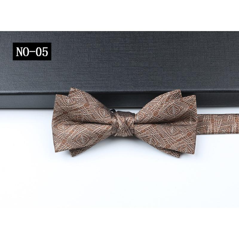 Business Bow Tie Men'S Shirt Suit Gentleman Pattern High-End Wedding Hosting Banquet Bow