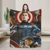 Captains America Plush Blanket Kids Hero Fans Flannel Throw Blanket For Couch Chair Super Soft Custom Quality Bedspread Present