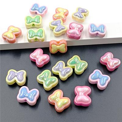 Creative Acrylic Making Stereo UV Double Color DIY Bowknot Earring Bracelet Jewelry Accessories Materials 10Pcs Creative Beads