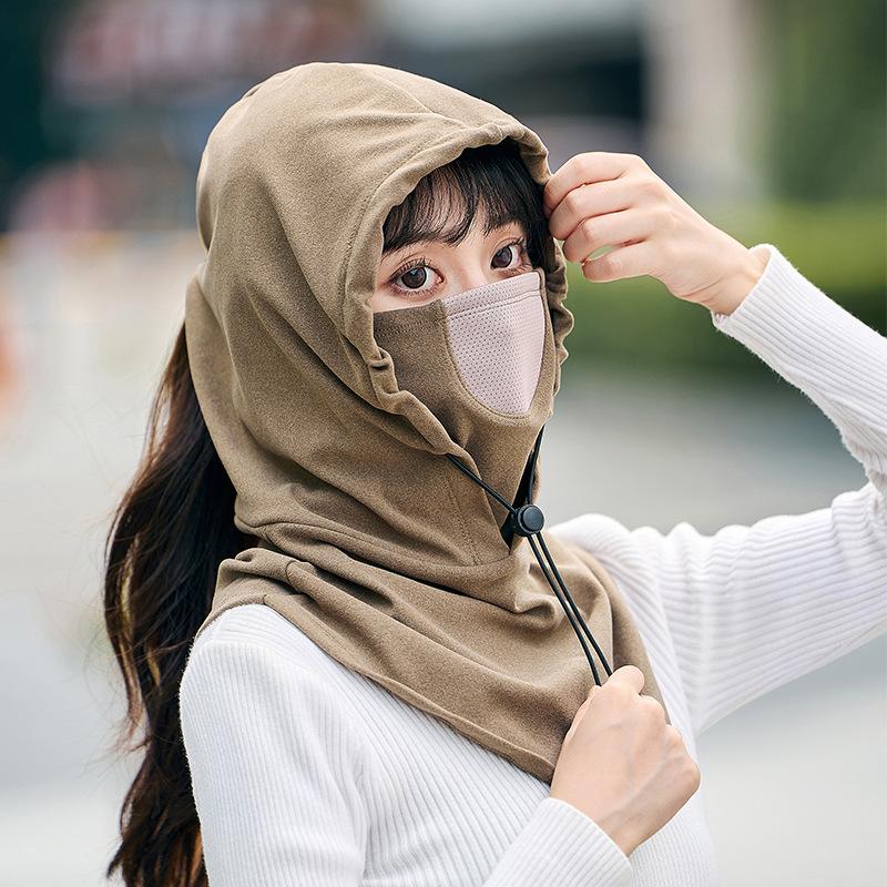 Outdoor cycling play protective mask neck protection sunshade warm dustproof leisure simple versatile mask hat