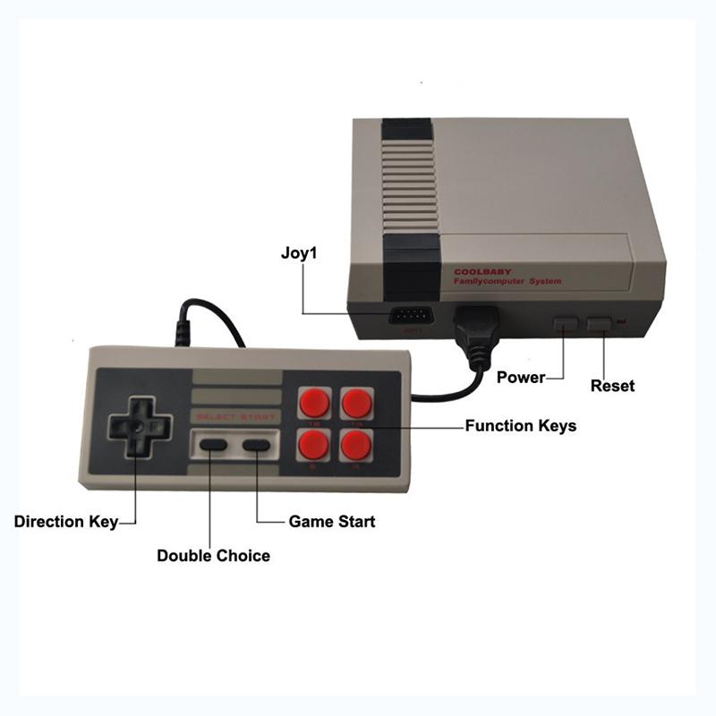 Mini Tv Handheld Family Recreation Video Game Console Av Output Built-In 620 Classic Games Dual Gamepad Gaming Player