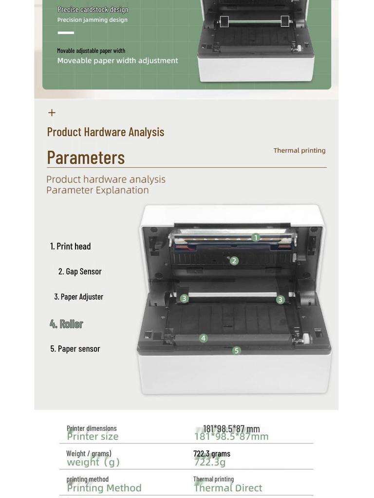 4" Express Bluetooth Thermal Label Printer for Clothing & Logistics