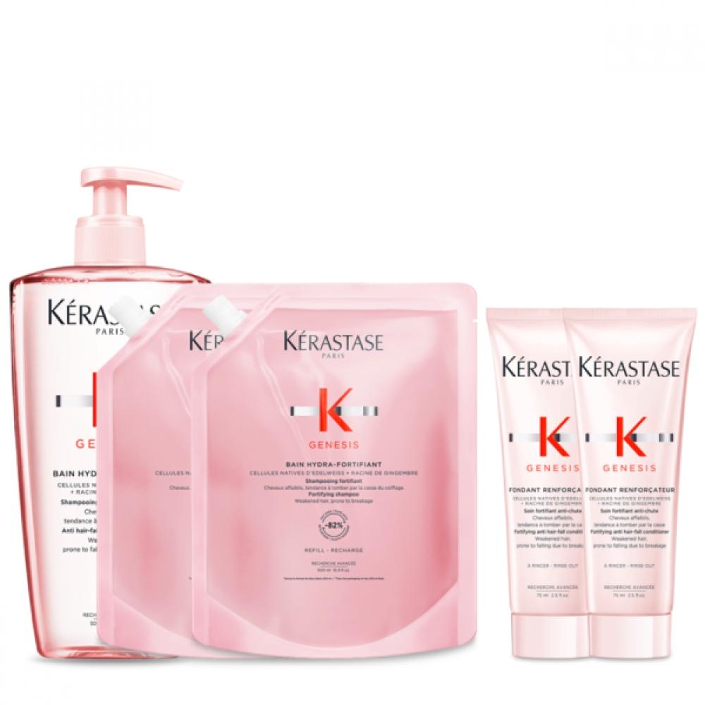 K Rastase Genesis Shampoo Set 1.5l 500ml + 2x500ml Refills Single option