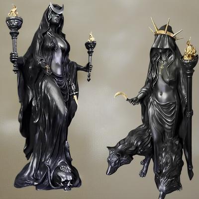 Heimdekoration Hekate Griechische Hexenstatue Figur Modern Hounds of Magic Harzskulptur Dekor