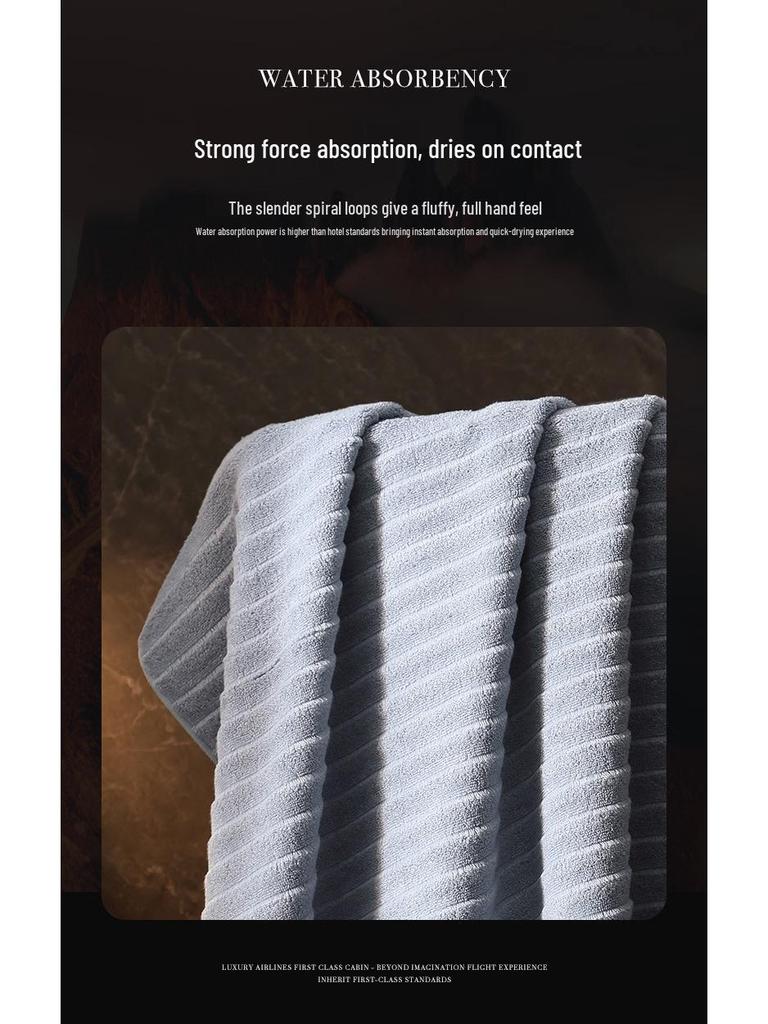 7A Antibacterial Premium Pure Cotton Thick Bath Towel - 2025 Style - Absorbent, Shed-Free, Perfect for Couples