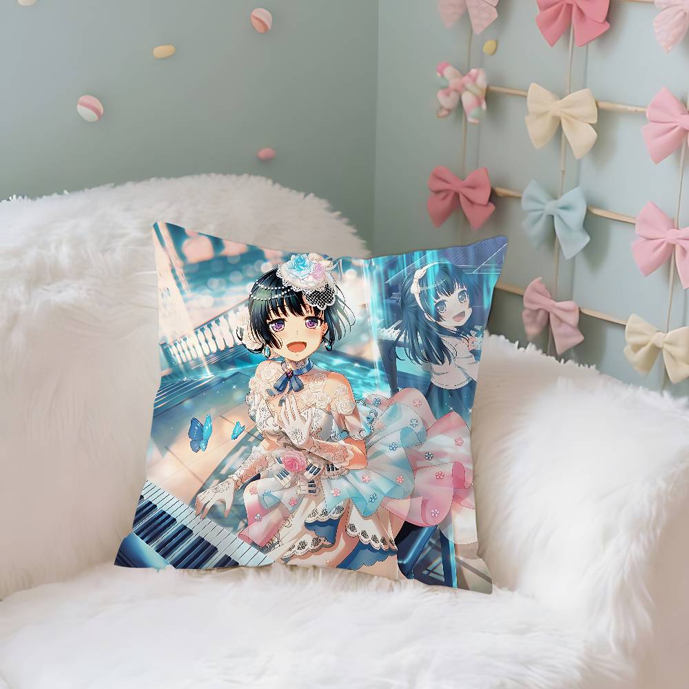 BanG Dream Anime Pillow Case Throw Pillow Cover Nordic Vintage Style Cushion Covers Home Living Room Sofa Couch Seat