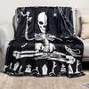 Skull pattern flannel blanket home decoration blanket office lunch break blanket