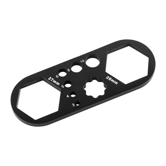 Bike Front Fork Wrench Heavy Duty Aluminum Alloy MTB Road Mountain Bicycle Suspension Fork Top Cover Removal Spanner Bike Repair Tools