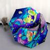 Whale, Fantasy Automatic folding umbrella  simple eight rib design, bright color pattern, durable iron frame, ideal for travel and outdoor,