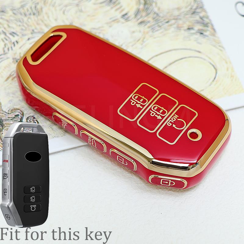 7 Buttons Shell Fob For Kia 2022 Sportage Niro Hybrid Sorento MQ4 2021 2022 2023 EV6 GT-Line K8 V6 Holder TPU Car Key Case Cover