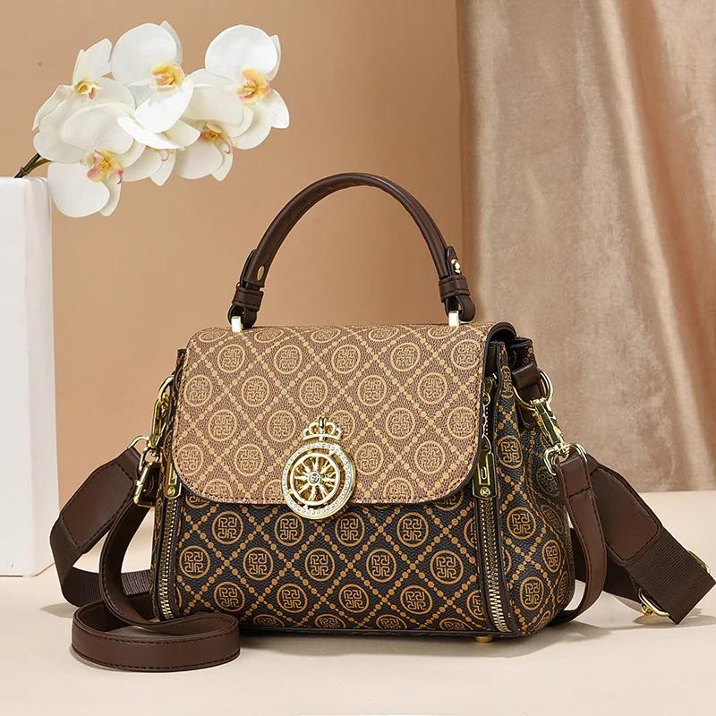 

Уникальная сумка через плечо с принтом из искусственной кожи для женщин, простые сумки через плечо, цветное столкновение, двойной ремешок, мода в стиле пэчворк