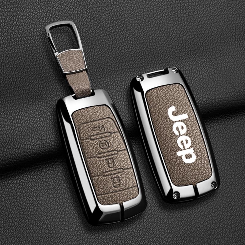 Compatible Jeep Key Case for Compass, Renegade, Cherokee, Grand Commander, Grand Cherokee