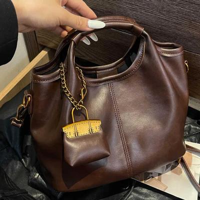 2PCS Trendy Design Large Shoulder Bags Women Tote Handbags and Purses 2025 New Vegan Leather Ladies Travel Work Office Bag