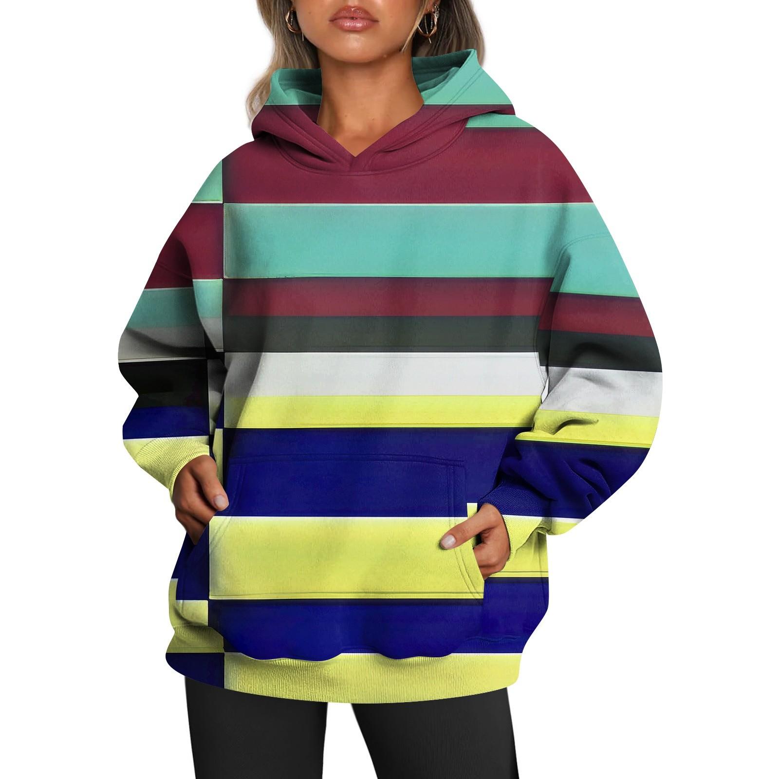 

Женские толстовки с капюшоном большого размера с длинным рукавом с принтом, пуловеры, осенние наряды с карманом M жёлтый