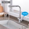 2025 New Chrome Kitchen Faucet Double Swivel Spout Drinking Water Purifier Filter Brass Sink Mixer Tap Hot and Cold Water
