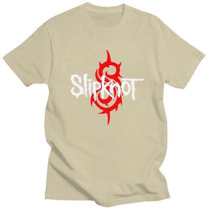 Custom Trendy Slipknots T Shirt Men Short Sleeves Pure Cotton Tshirt Heavy Metal Rock Music Gift Tee Tops Fashion Tshirts