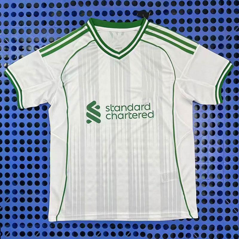 20-25 Fan Edition Liverpool Training Shirt White Short Sleeve Football Shirt