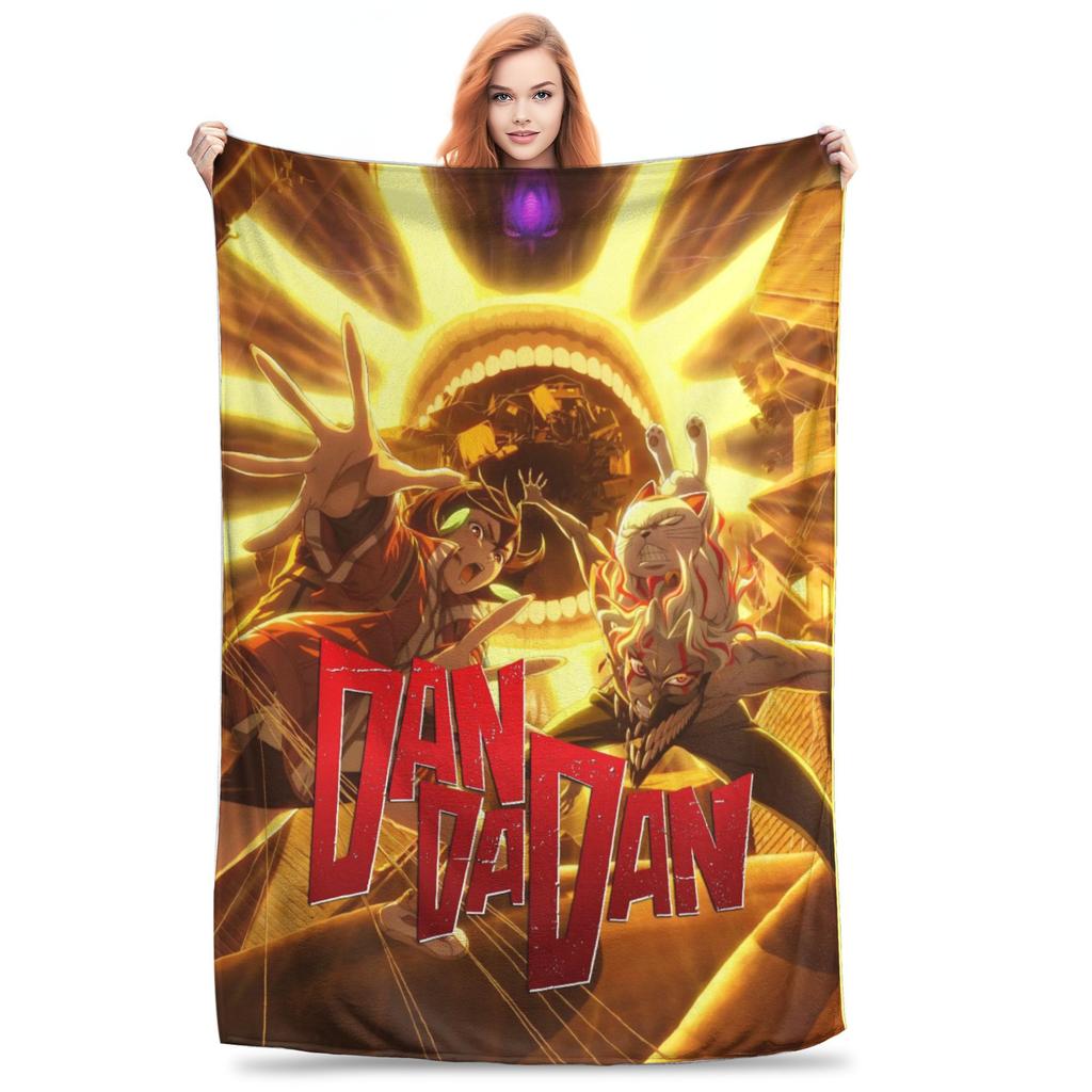 Hot Manga Dandadan (8) Warm Soft Blanket Girls Boys Plush Throw Blanket Graphic Couch Chair Flannel Bedspread Sofa Bed Cover