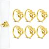 6Pcs Gold Leaf Napkin Rings Fall Napkin Holder Storage Rack For Christmas Wedding Dinnig Table Decoration Storage Rack Holder
