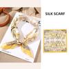 53x53cm 100% Mulberry Silk Scarf Luxury Square Hair Bandana Elegant Head Wrap Neckerchief Sunscreen Shawl for Women