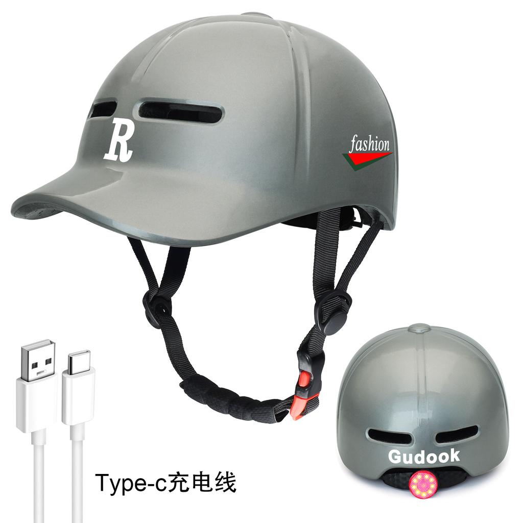 Integrated Baseball Cap Leisure Bicycle Riding Commuter Four Seasons Helmet Skateboard Roller Skating Baseball Motorcycle Cap