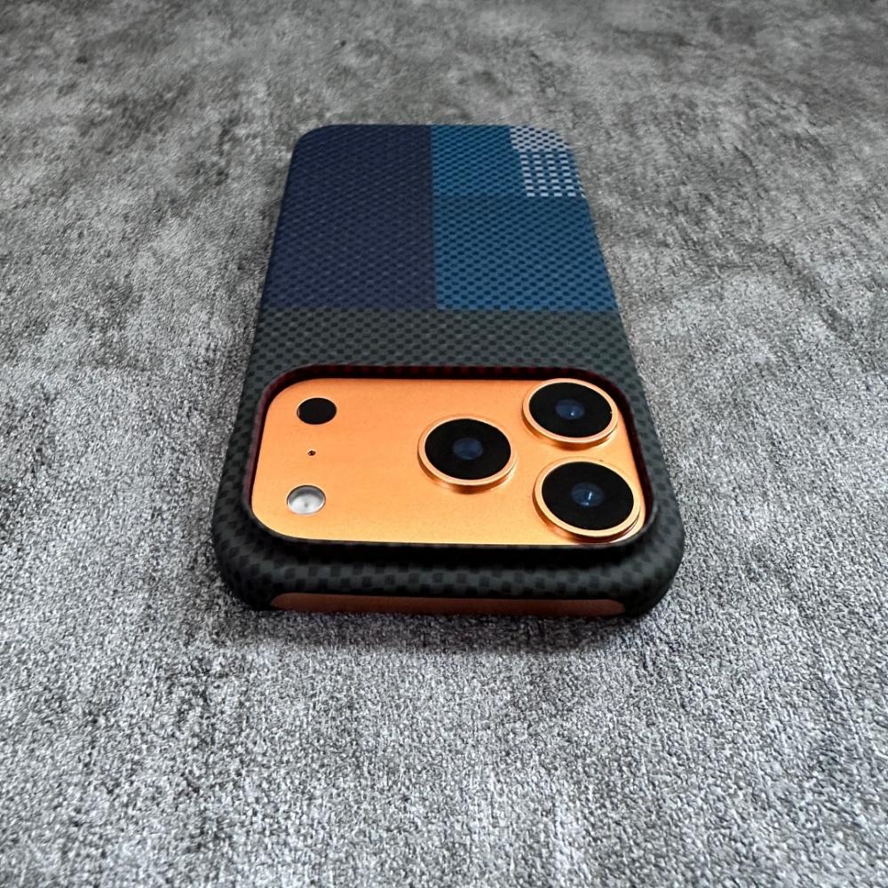 Frameless Splicing Carbon Fiber For Magsafe Case For iPhone 17 Air 16 15 14 13 12 Pro Max Plus 17ProMax Magnetic PC Armor Cover