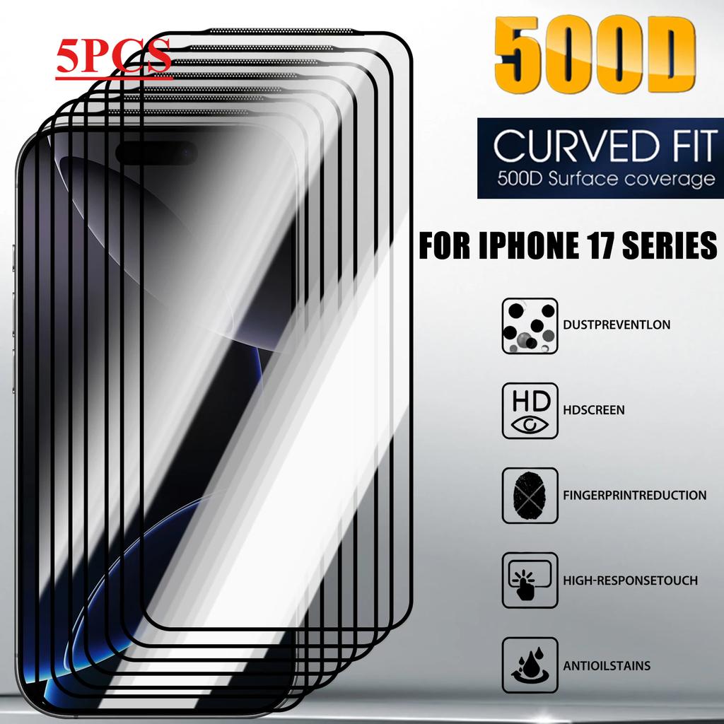 Pro iPhone17 17air 17pro max 9H tvrdost ochranná fólie z tvrzeného skla pro iPhone 17 11 12 13 14 15 16 kryt plný displej čiré chrániče obrazovky