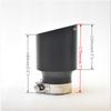 RE Car exhaust pipe frosted black slanted mouth, universal modification tip for automobiles