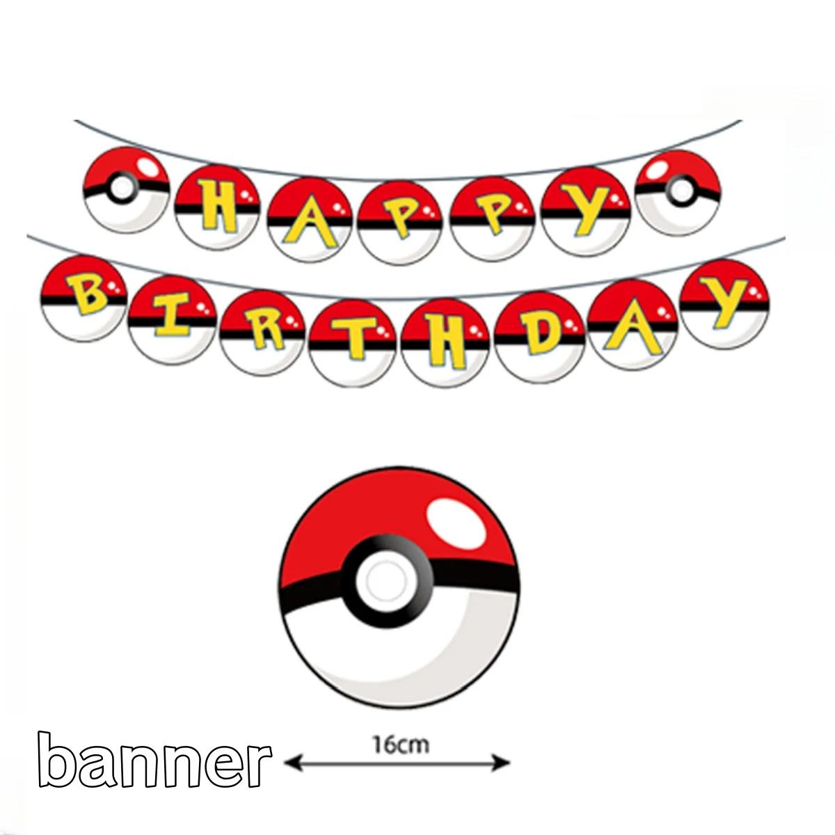 

Баннер с покемонами на день рождения, украшение для вечеринки, флаг Пикачу, баннер для детского душа, подарки для мальчиков, товары для декора вечеринки Other