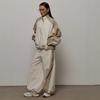 New Casual Women's Clothing Fashion Contrasting Color Drawstring Sports Jacket Trousers Set European and American Two-piece Set